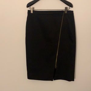 J Crew Zip front pencil skirt